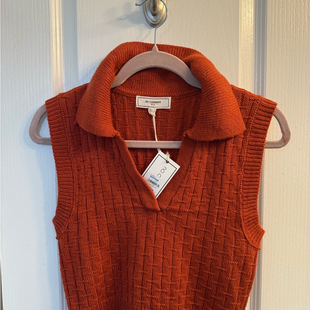 Women's Rust Sweater Vest